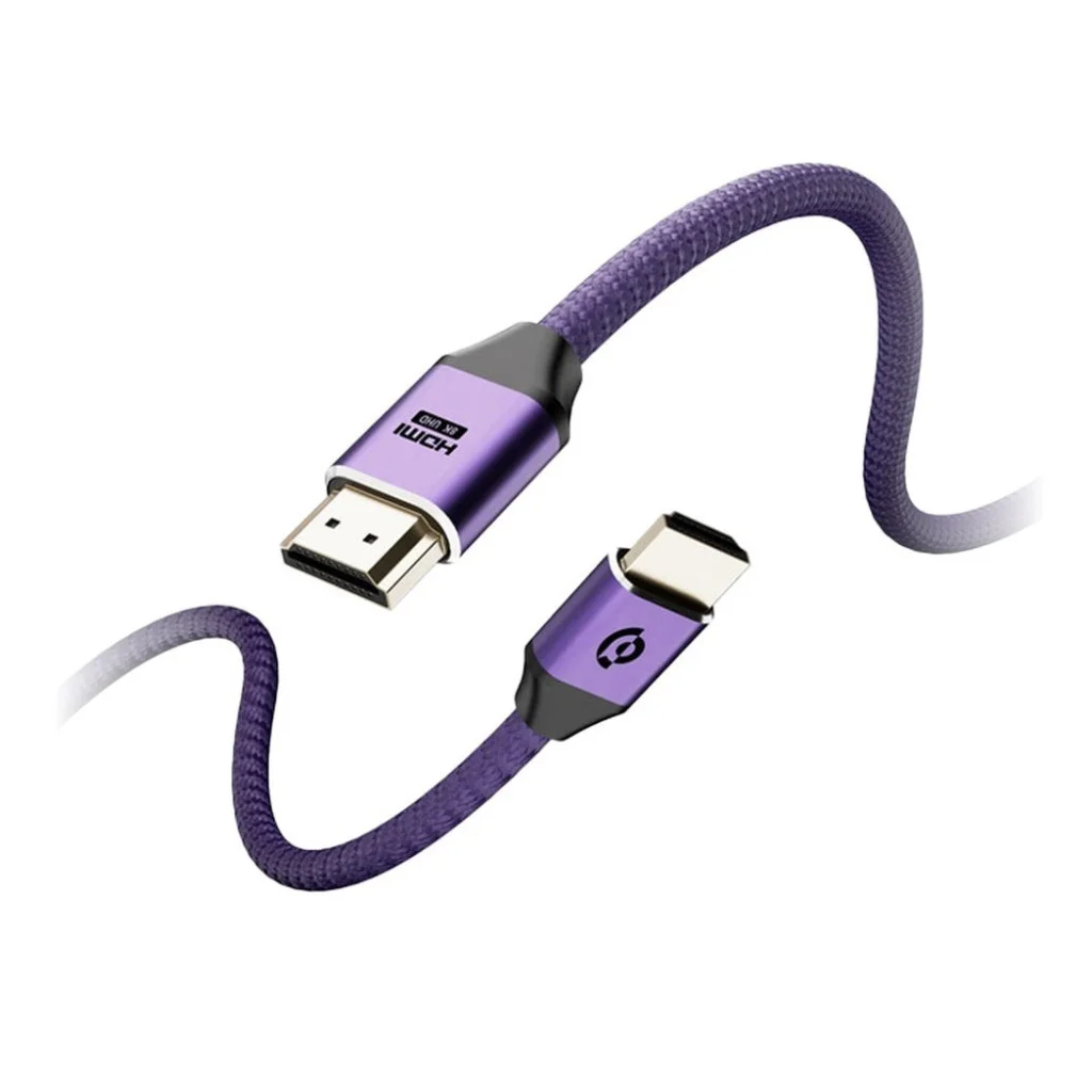 Powerology Braided 8K HDMI Cable (Purple, 2M)
