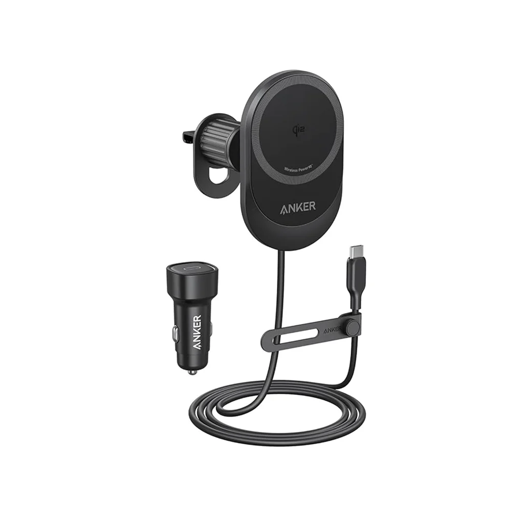 Anker - MagGo Wireless Car Charger (Qi 2.0, 15W)
