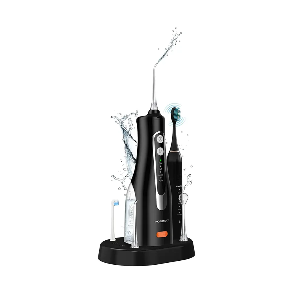 Porodo Lifestyle Ultimate Oral Care Duo Electric Toothbrush & Water Flosser Combo