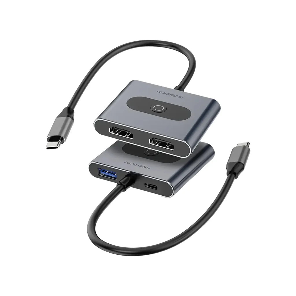 Powerology 4-In-1 USB-C Multi-Function Hub