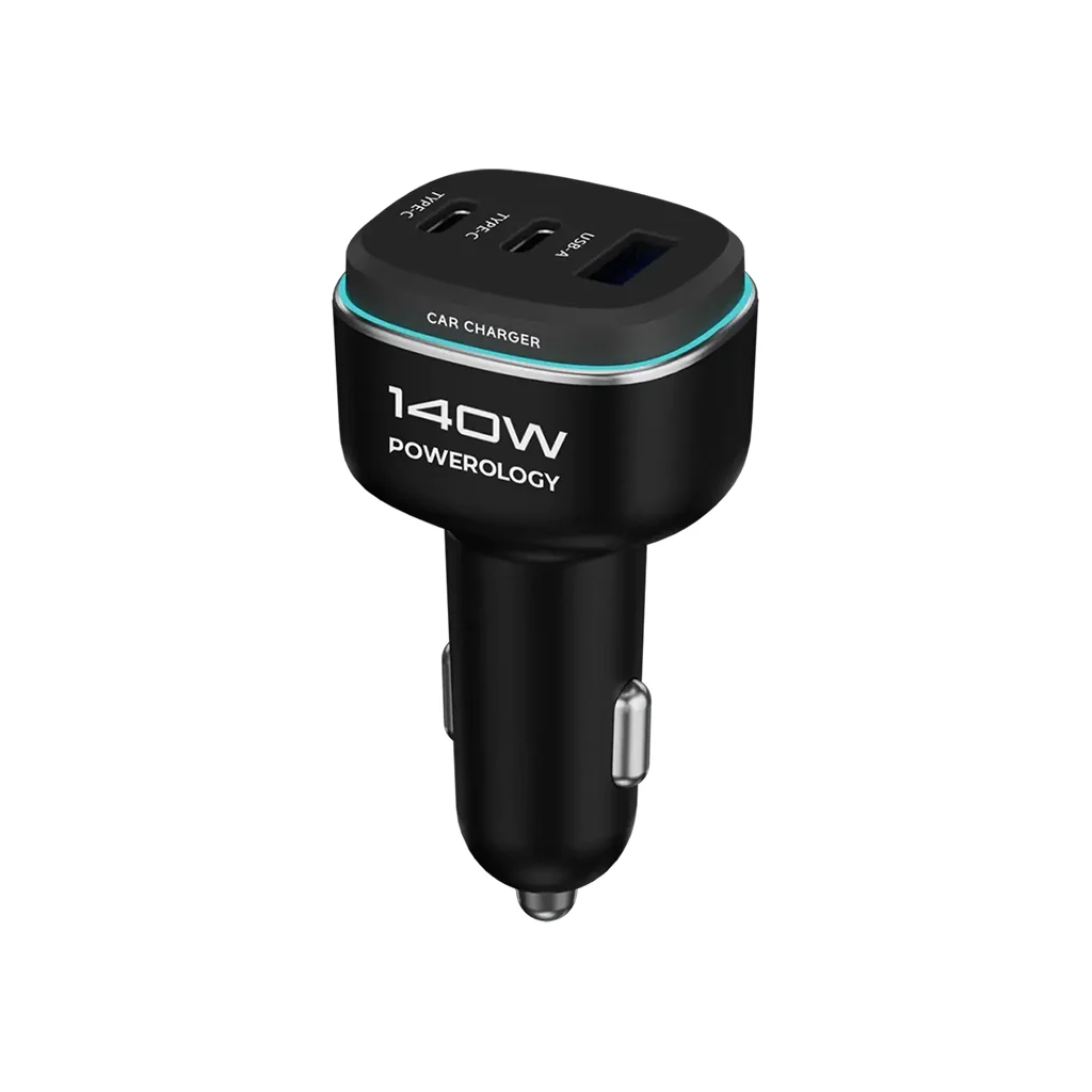Powerology 140W Triple-Port High-Power Car Charger