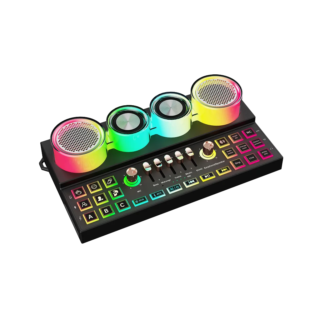 Porodo Soundtec Audiolink Multi-Platform Audio Mixer and Speaker