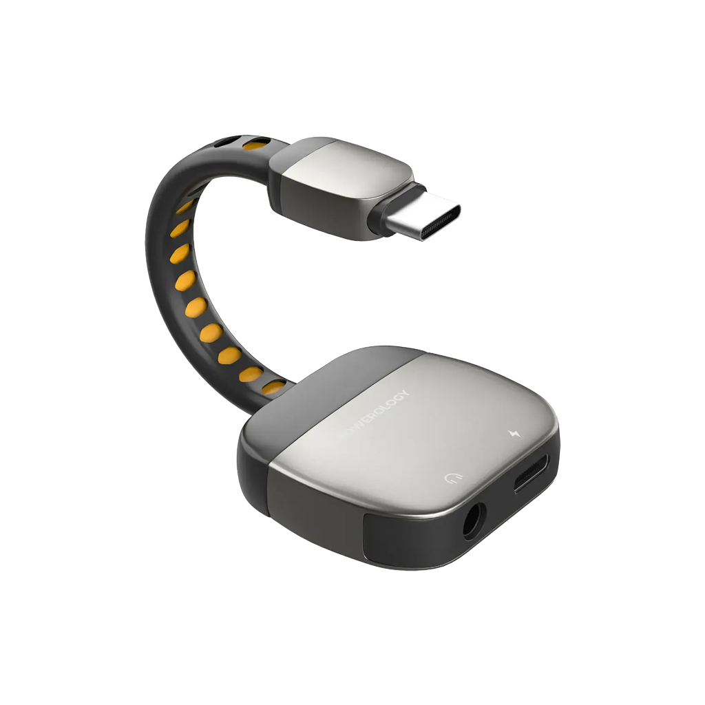 Powerology 2-IN-1 Adapter Type-C to 3.5mm AUX