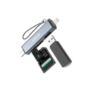 Green Lion 3 in 1 Card Reader with USB-C & Lightning Connectivity