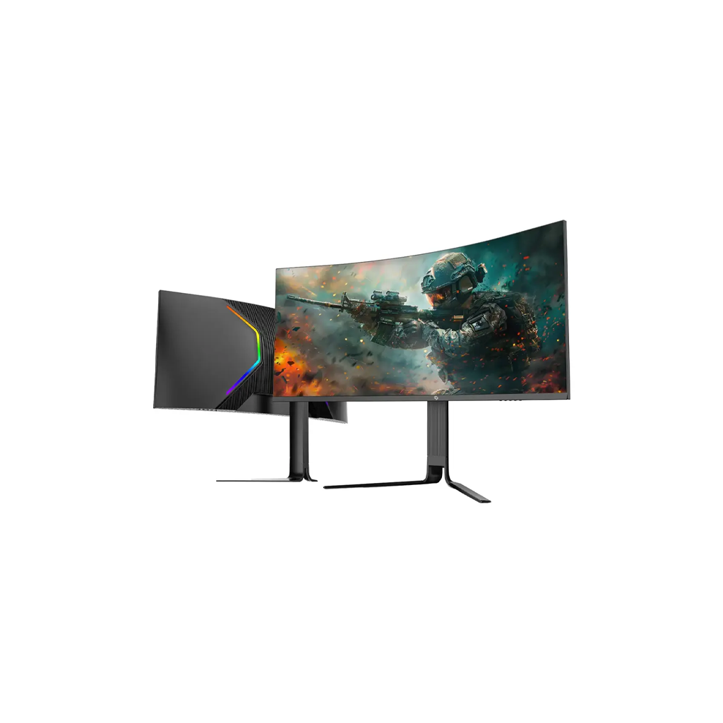 Porodo 34" Gaming Ultra-Wide QHD 200Hz Gaming Monitor with Ergonomic 3-Axis Stand