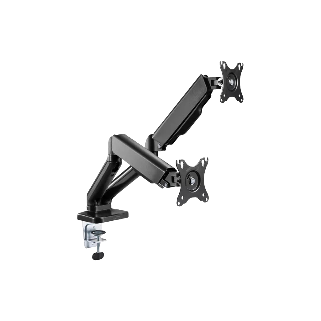 Adjustable Gas Spring Dual Monitor Arm (17"–27")