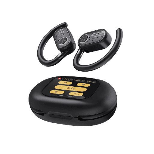 Powerology ENC TWS Air Conduction Earbuds and Charging Case with Display