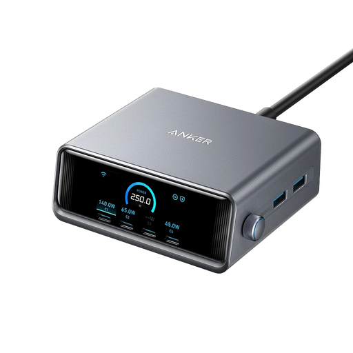 Anker Prime Charger (250W, 6 Ports, GaNPrime)