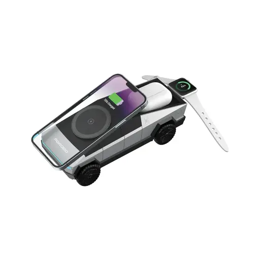 Porodo Cyber Dock Wireless Charger with Rotating Stand